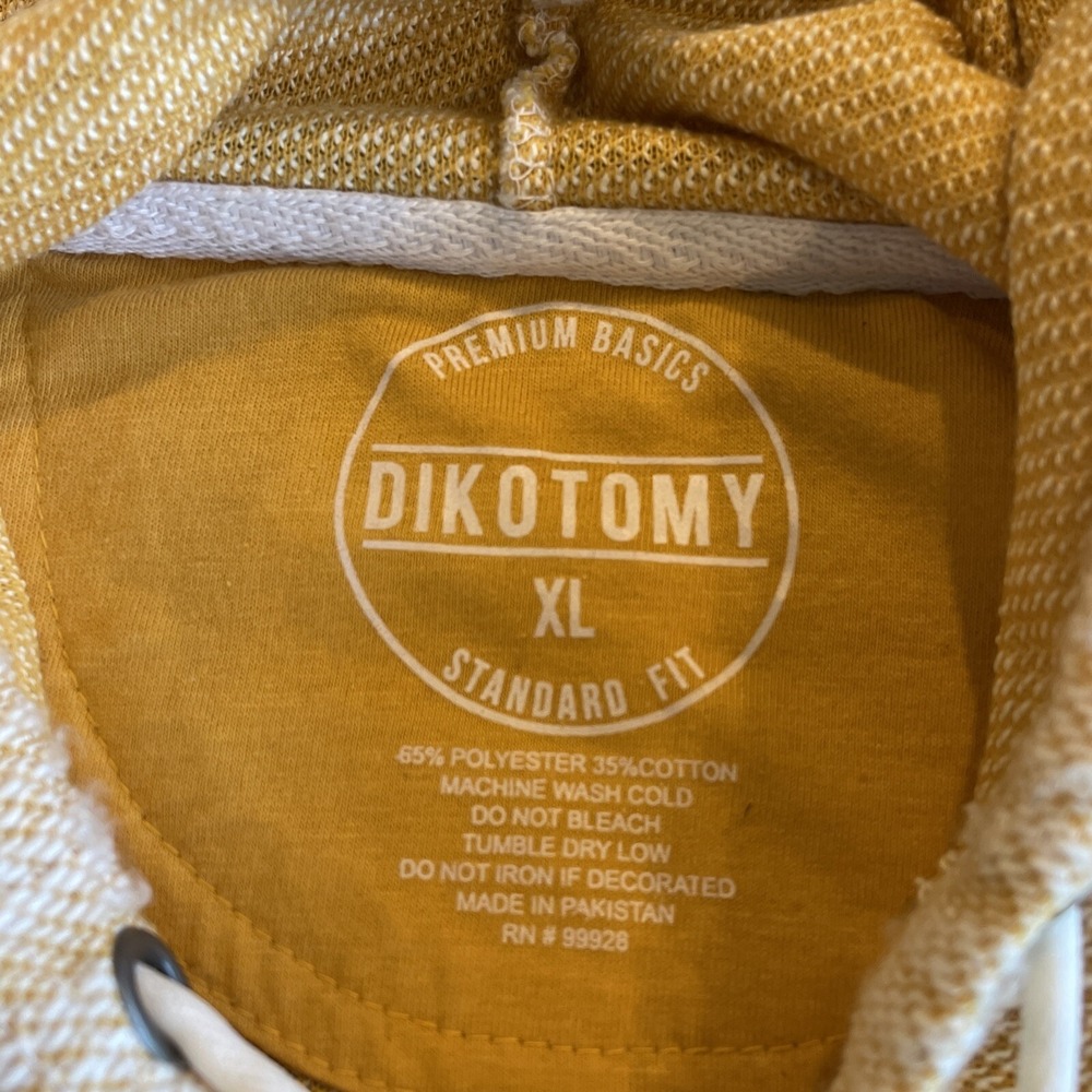 Dikotomy Weed Leaf Rockview Pullover Hoodie Men XL Orange White Standard Fit 594 - Picture 7 of 8